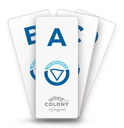 Game components Word Colony Original board game for family and kids created by Dorian Sarmasan a romanian games designer and creative director of Karpathic Brands