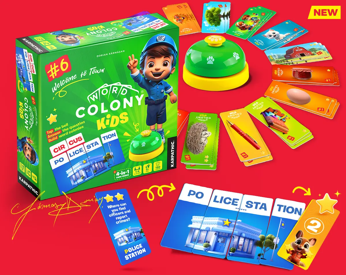 Welcome to Town learning about the city Word Colony Kids game created by Dorian Sarmasan a romanian games designer and creative director of Karpathic Brands